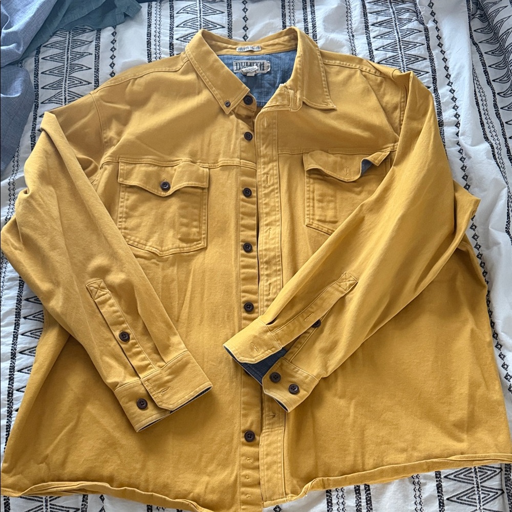 Duluth Trading Co Men's Mustard Shirt Jacket